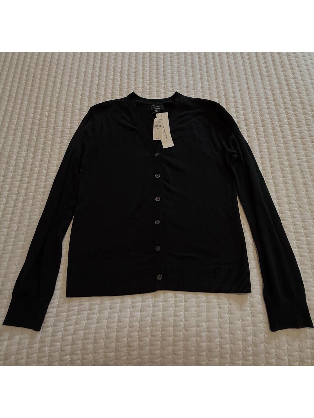 Banana Republic Forever Sweater Black Long Sleeve V Neck Cardigan Sz XS NWT $75